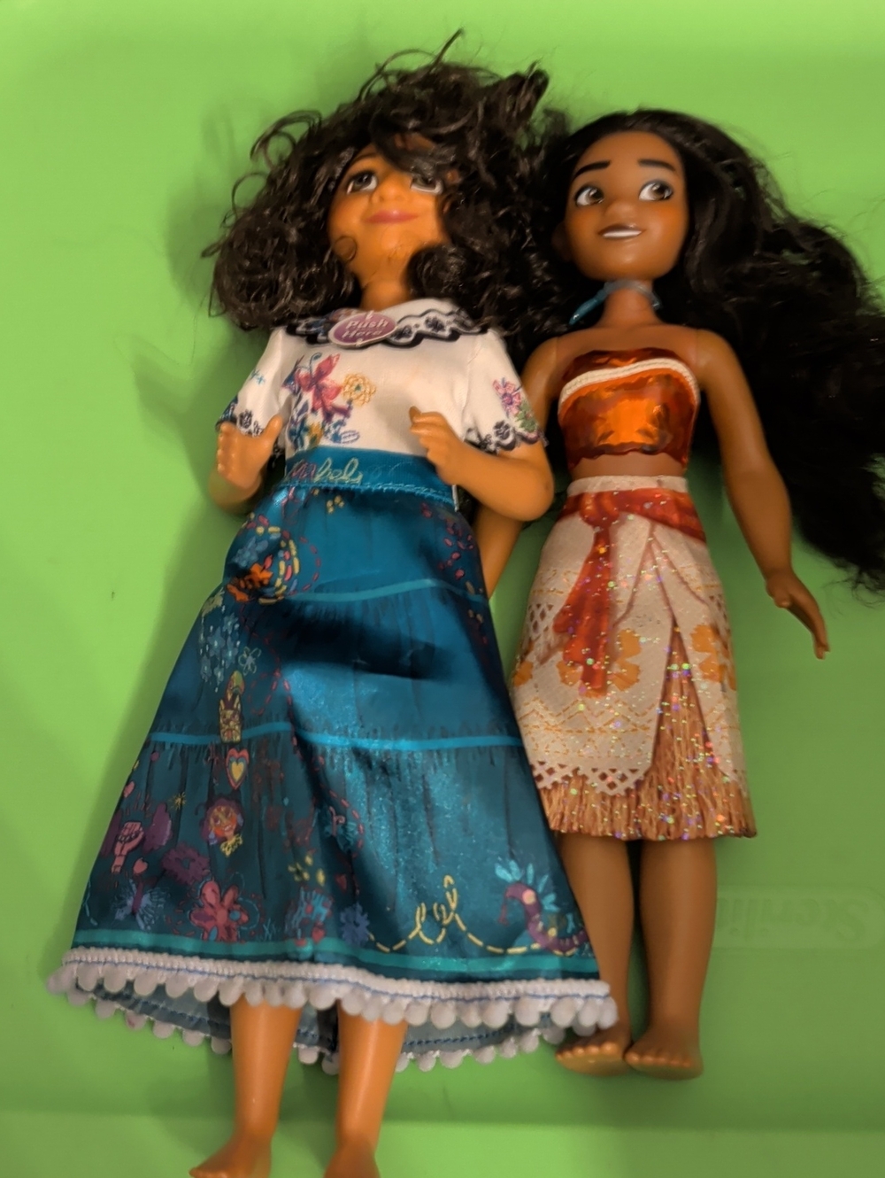 Disney Teal & Orange Fashion Doll Pair